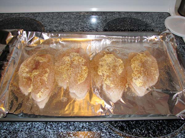 Baked Tilapia - Garlic and Spices applied