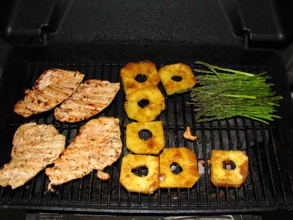 Grilled Hawaiian Pineapple Chicken - Grilling Chicken and Pineapple