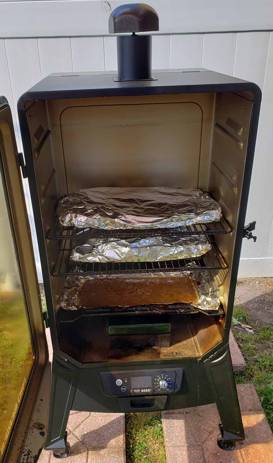 321 Smoked Spareribs in the Pit Boss Vertical Pellet Smoker Average