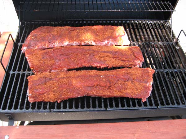 Smoked Baby Back Ribs - Place Ribs on the Smoker