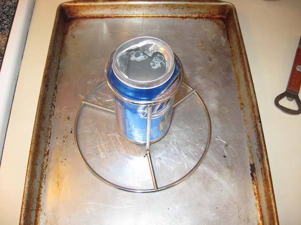 Beer Can Chicken - Open up the can